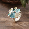 Zinc Alloy & Enamel Finger Rings for Women FS-WG360EB-07-1