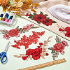 WADORN 5 Pairs 5 Style 3D Flower Appliques DIY-WR0003-83-3
