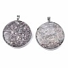 Natural Plum Blossom Jasper Pendants G-N334-002-2