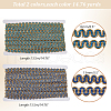 ARRICRAFT 2 Bundles 2 Colors Polyester Wavy Lace Ribbon OCOR-AR0001-70B-2