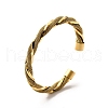 Ion Plating(IP) 304 Stainless Steel Mesh Twist Rope Open Cuff Bangle for Women BJEW-P283-16G-3
