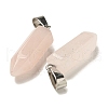 Natural Rose Quartz Pendants G-Z067-07P-09-3