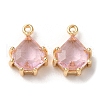 Real 18K Gold Plated Brass Micro Pave Cubic Zirconia Charms KK-Q779-08G-04-1