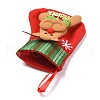 Cloth Hanging Christmas Stocking HJEW-B003-04-3