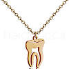 Tooth Shape 201 Stainless Steel Pendant Necklaces for Women FS-WG21FEE-01-3