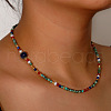 Bohemian Style Faceted Round Natural African Turquoise(Jasper) & Carnelian & Lapis Lazuli & Imitation Pearl Beaded Necklaces for Women NJ3781-3