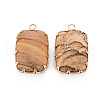 Natural Picture Jasper Pendants G-S359-290B-2