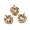 Vacuum Plating 304 Stainless Steel Cubic Zirconia Pendants STAS-A076-02G-2