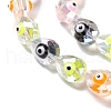 Transparent Evil Eye Glass Beads Strands LAMP-K037-05A-3