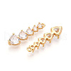 Brass Micro Pave Cubic Zirconia Pendants KK-N261-118B-G-2