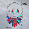 Leaf Alloy with Imitation Leather Pendant Necklace & Stud Dangle Earring FS-WGFF9DD-04-4