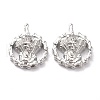 Brass Micro Pave Cubic Zirconia Pendants ZIRC-O044-13P-2