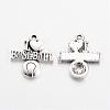 Tibetan Style Alloy Message Pendants TIBEP-Q043-101-RS-2