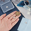 Beebeecraft 5Pcs 925 Sterling Silver Flower Charms with Jump Rings with 1Pc Double Sided Suede Fabric Silver Polishing Cloth FIND-BBC0015-93-3