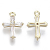 Brass Micro Pave Cubic Zirconia Pendants KK-R112-066-NF-2
