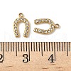 304 Stainless Steel Rhinestone Pendants STAS-V015-12G-3