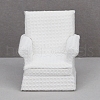 Wood & Fabric Armchair Sofa Miniature Ornaments PW-WG887AE-01-4