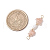 Natural Sunstone Chip & Natural Cultured Freshwater Pearl Rice Beaded Connector Charms PALLOY-JF03707-02-2