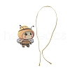 Cute Bees Acrylic Pendant Decoration HJEW-G026-01C-4