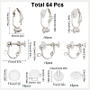SUNNYCLUE 32Pcs 2 Style Brass Clip-on Earring Converters Findings DIY-SC0024-17-2