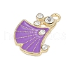 Alloy Enamel Pendants with Rhinestone FIND-Z070-07G-05-2