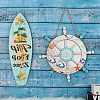 WADORN Unfinished Wooden Pendant Decorations WOCR-WR0001-01-4