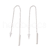 Tarnish Resistant Long Chain with Rectangle Bar Dangle Stud Earrings EJEW-A067-16P-1
