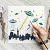 Large Plastic Reusable Drawing Painting Stencils Templates DIY-WH0172-798-7