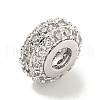 Rack Plating Brass Micro Pave Cubic Zirconia Beads KK-B091-03P-01-2
