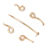 3Pcs Copper Wire Wrapped Natural Lapis Lazuli Faceted Round Bead Finger Rings for Women RJEW-JR00887-05-5