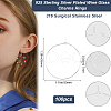 Beebeecraft 100Pcs 316 Surgical Stainless Steel Wine Glass Charms Rings STAS-BBC0005-97C-2