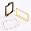 Olycraft Matte Style Rack Plating Alloy Open Back Bezel Pendants PALLOY-OC0001-07-4