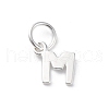925 Sterling Silver Letter Charms STER-C012-01S-M-1