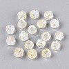 Transparent Spray Painted Glass Beads EGLA-N018-4mm-10-2