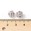 Brass Micro Pave Cubic Zirconia Bead KK-U067-08P-04-2