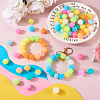  72Pcs 12 Colors  Luminous Hexagon Food Grade Silicone Beads SIL-TA0001-36-7