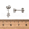 Cubic Zirconia Ear Studs STAS-E051-3B-3