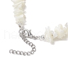 2Pcs Natural White Mother of Pearl Shell Chip Bead Bracelets for Couple Friendship BJEW-JB11533-6