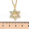 304 Stainless Steel Micro Pave Clear Cubic Zirconia Pendant Necklaces for Women NJEW-U047-01B-G-3
