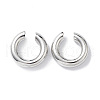 Rack Plating Brass Ring Cuff Earrings for Women X1-EJEW-H135-01P-01-1