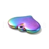 PVD Vacuum Plating 304 Stainless Steel Stamping Blank Tag Heart Pendants STAS-G218-08M-2-3
