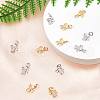 SUPERFINDINGS 12Pcs 2 Colors Brass Micro Pave Cubic Zirconia Charms KK-FH0007-76-4