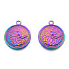 Ion Plating(IP) 201 Stainless Steel Pendants STAS-N098-248M-3
