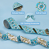 Polyester Jacquard Flower Ribbons OCOR-WH0082-141C-5
