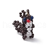 Glass Seed Beaded Squirrel Pendants PALLOY-MZ00584-1