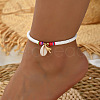 Bohemian Handmade Polymer Clay Hwishi Beaded Stretch Anklets WG70F94-01-1
