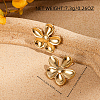 Vintage Stainless Steel Flower Stud Earrings ZQ6435-2
