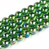 Electroplate Transparent Glass Beads Strands GLAA-T032-T10mm-AB07-1