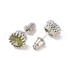 Rack Plating Brass Pave Single Cubic Zirconia Stud Earrings X-EJEW-I304-02P-01-2