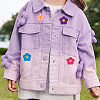 Fingerinspire 4Sets Computerized Embroidery Cloth Self Adhesive Patches PATC-FG0002-33-6